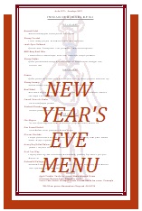 158 - NYE MENU