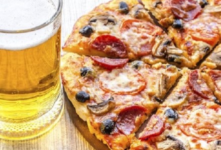 pizza and beer
