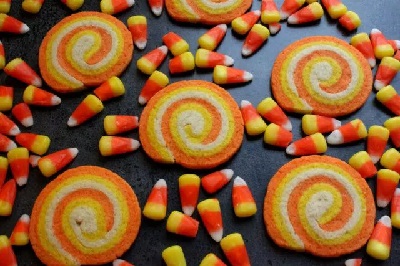 Candy Corn Swirl Cookies, from The Simple Sweet Life