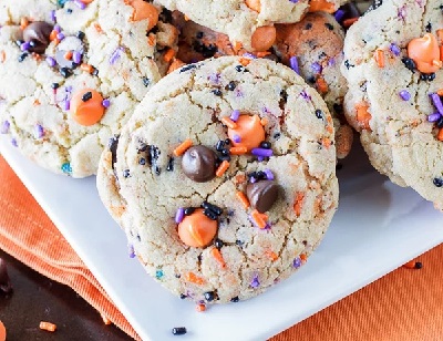Oreo Funfetti Cookies, from Deliciously Sprinkled